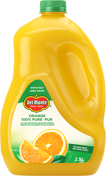 DEL MONTE                      ORANGE JUICE WITH PULP Plastic PET 2.5L