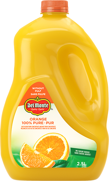 DEL MONTE JUS D'ORANGE SANS PULPE Plastique PET 2.5L